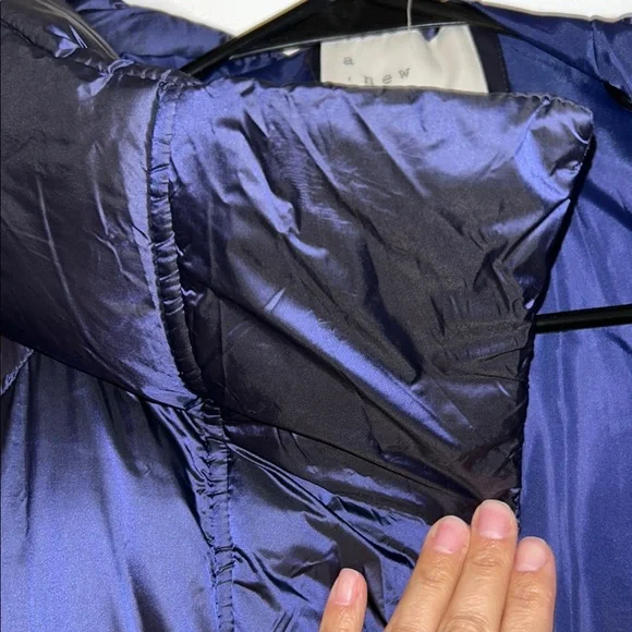 Women’s Blue Puffer Coat - Picture 7 of 9